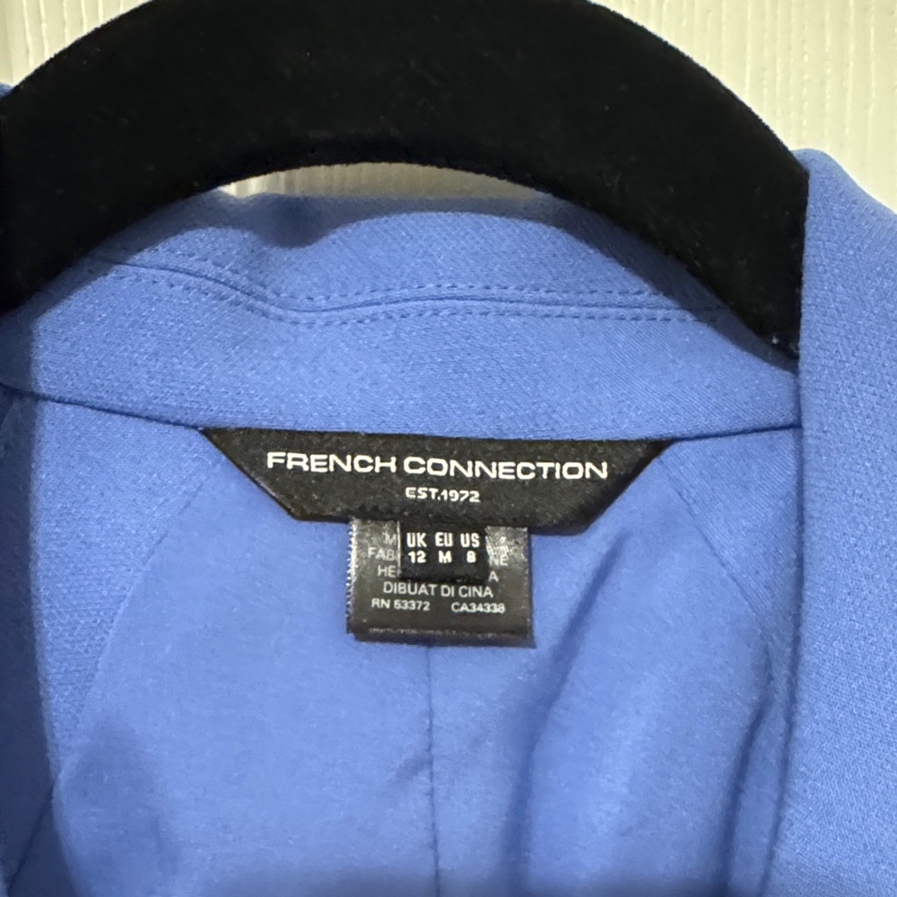 French Connection Whisper Sleeveless Blazer Minidress in Baja Blue - Picture 4 of 6
